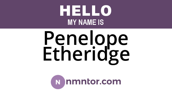 Penelope Etheridge