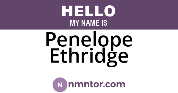 Penelope Ethridge