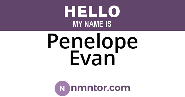 Penelope Evan
