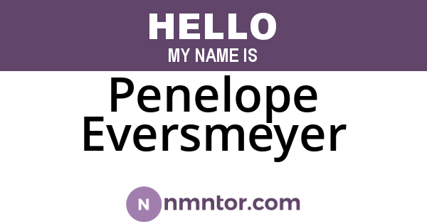 Penelope Eversmeyer