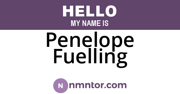 Penelope Fuelling