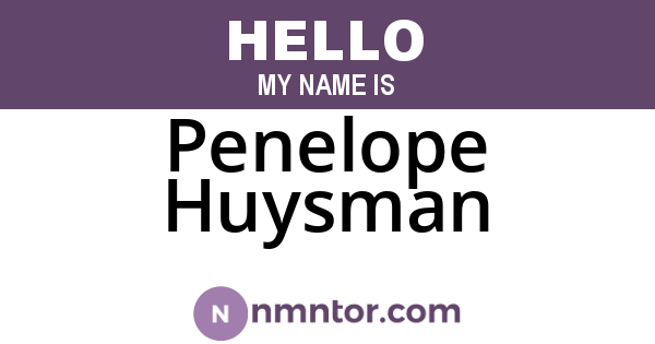 Penelope Huysman