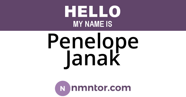 Penelope Janak