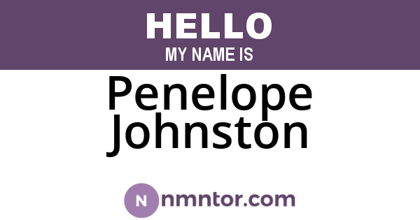 Penelope Johnston