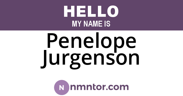 Penelope Jurgenson