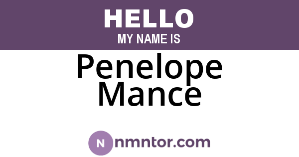 Penelope Mance