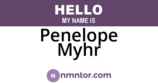 Penelope Myhr