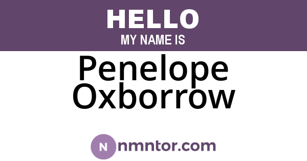 Penelope Oxborrow