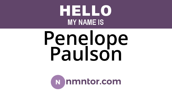Penelope Paulson