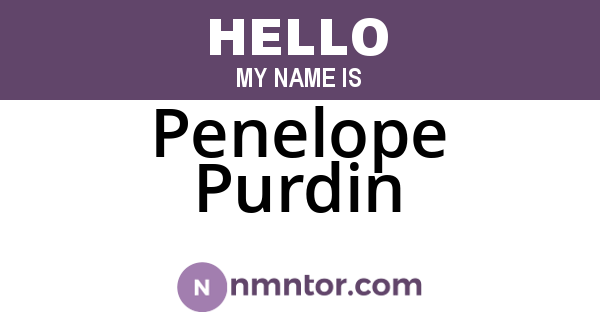 Penelope Purdin