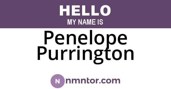 Penelope Purrington