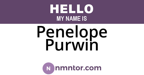 Penelope Purwin