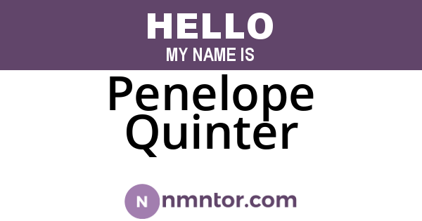 Penelope Quinter