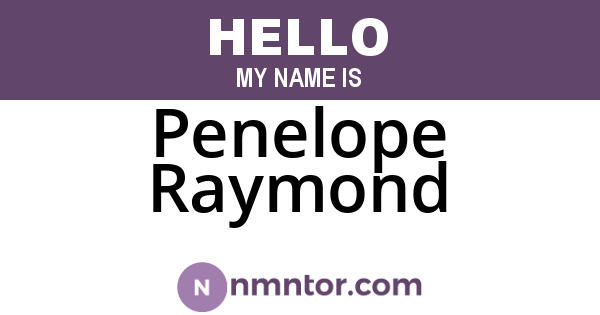 Penelope Raymond