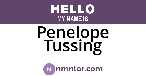 Penelope Tussing