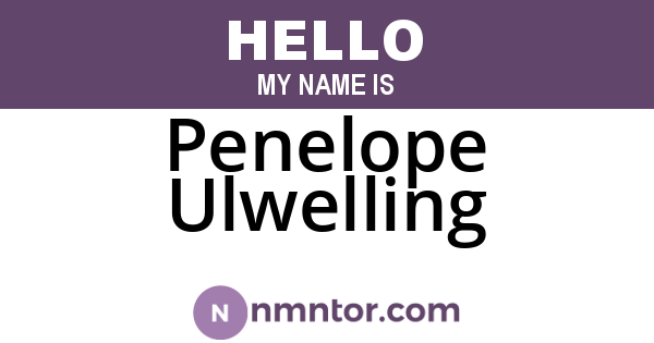 Penelope Ulwelling