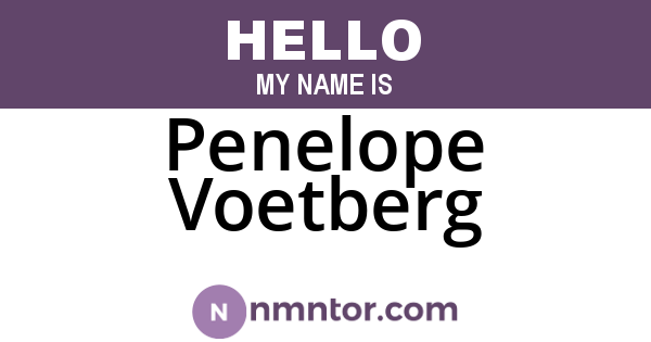 Penelope Voetberg