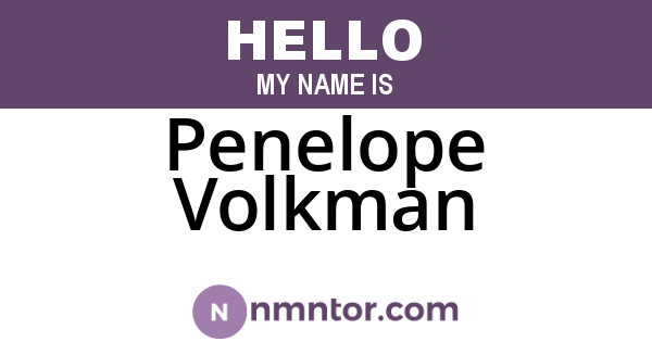 Penelope Volkman