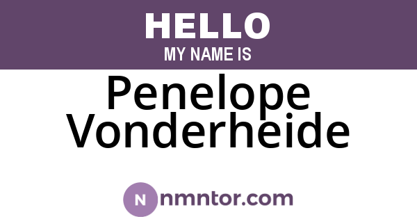 Penelope Vonderheide
