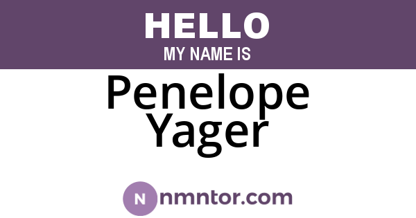 Penelope Yager