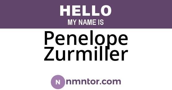 Penelope Zurmiller