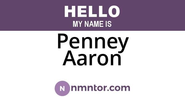 Penney Aaron