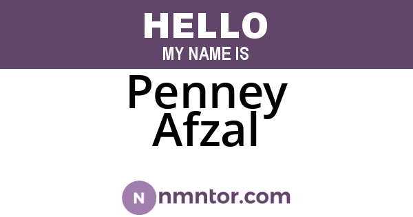 Penney Afzal