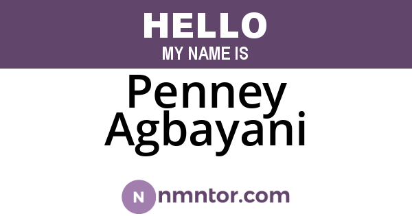 Penney Agbayani