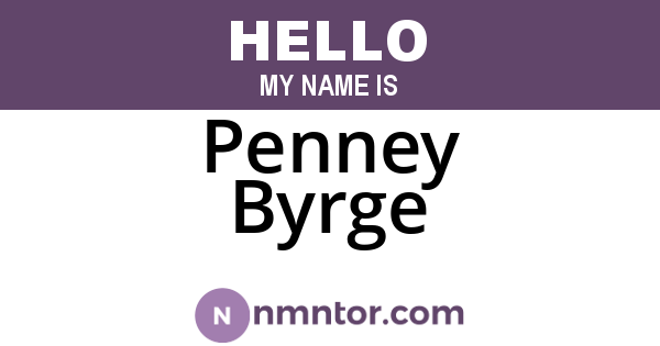 Penney Byrge