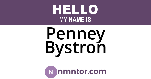Penney Bystron