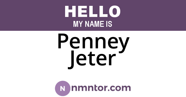 Penney Jeter