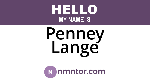 Penney Lange