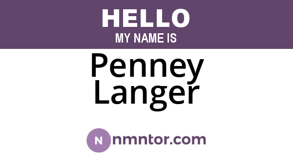 Penney Langer