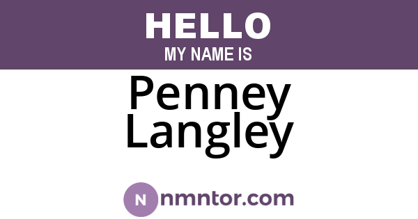 Penney Langley