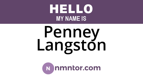 Penney Langston