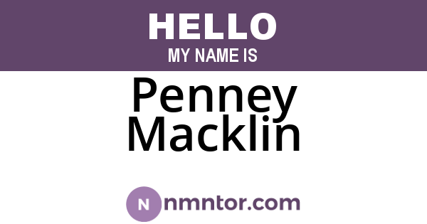 Penney Macklin
