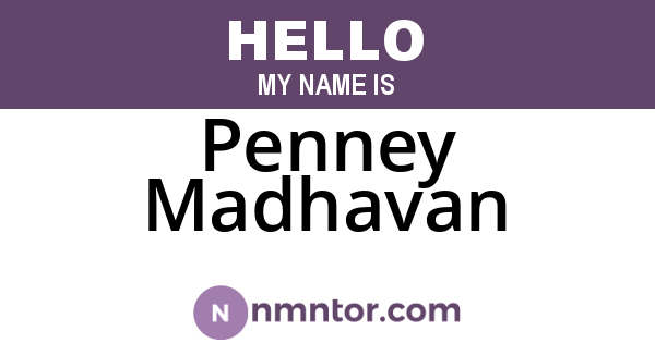 Penney Madhavan