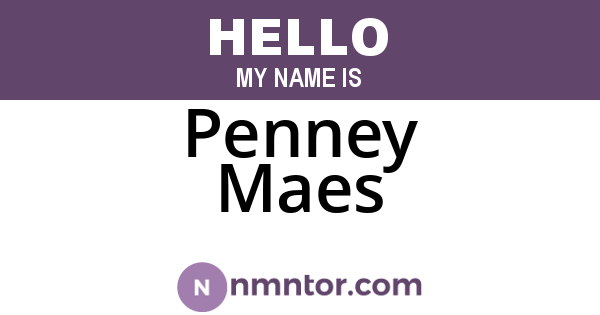 Penney Maes