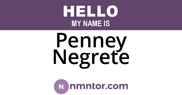 Penney Negrete