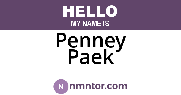 Penney Paek