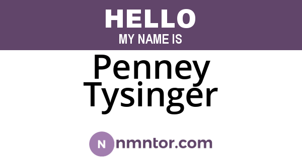 Penney Tysinger