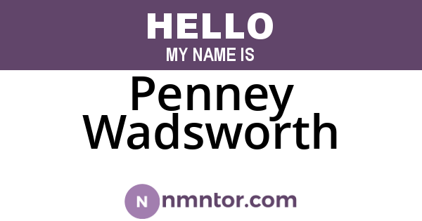 Penney Wadsworth