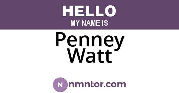 Penney Watt