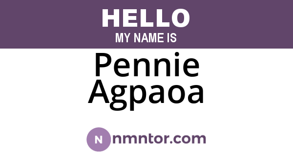 Pennie Agpaoa