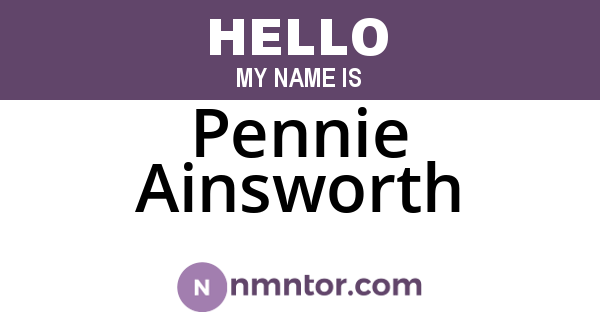 Pennie Ainsworth
