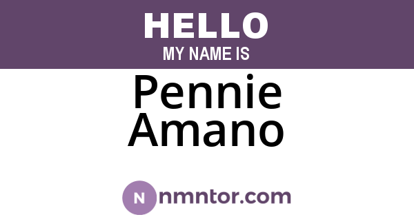 Pennie Amano