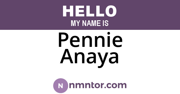 Pennie Anaya