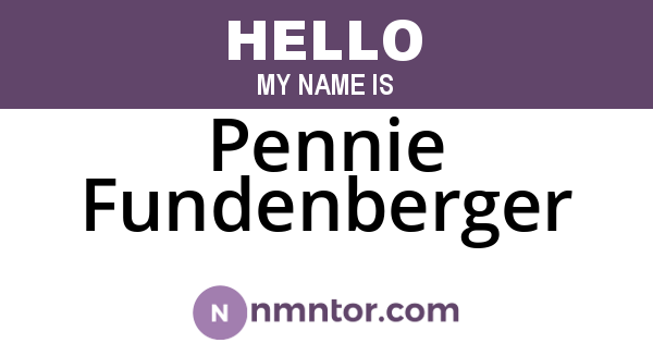 Pennie Fundenberger