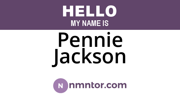 Pennie Jackson