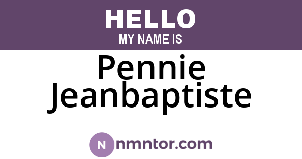 Pennie Jeanbaptiste